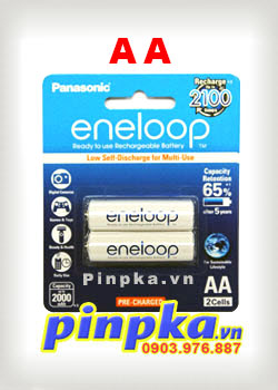 Pin sạc tiểu AA Panasonic Eneloop 2000 mAh BK-3MCCE/2BT (Vỉ 2 viên)